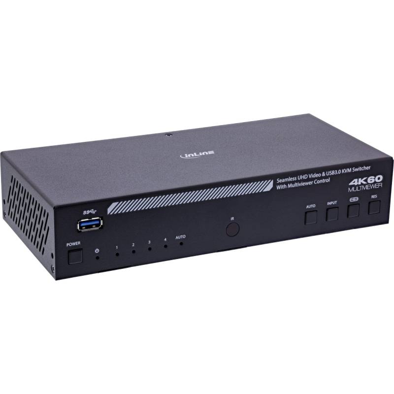 4-fach 4K60Hz MultiView HDMI KVM-Switch, InLine 57885i