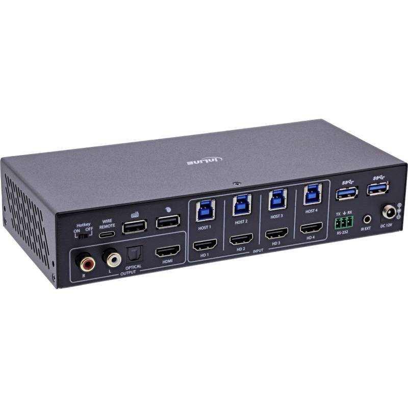4-fach 4K60Hz MultiView HDMI KVM-Switch, InLine 57885i