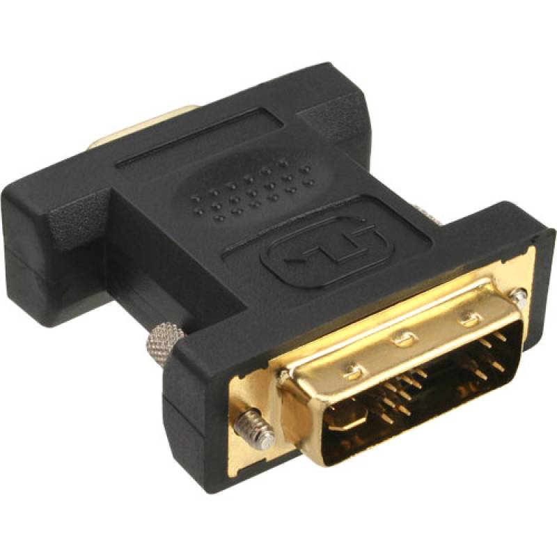 DVI-A Adapter, DVI-A(nalog) 12+5 Stecker auf 15pol HD Buchse (VGA), vergoldete Kontakte - 17780P