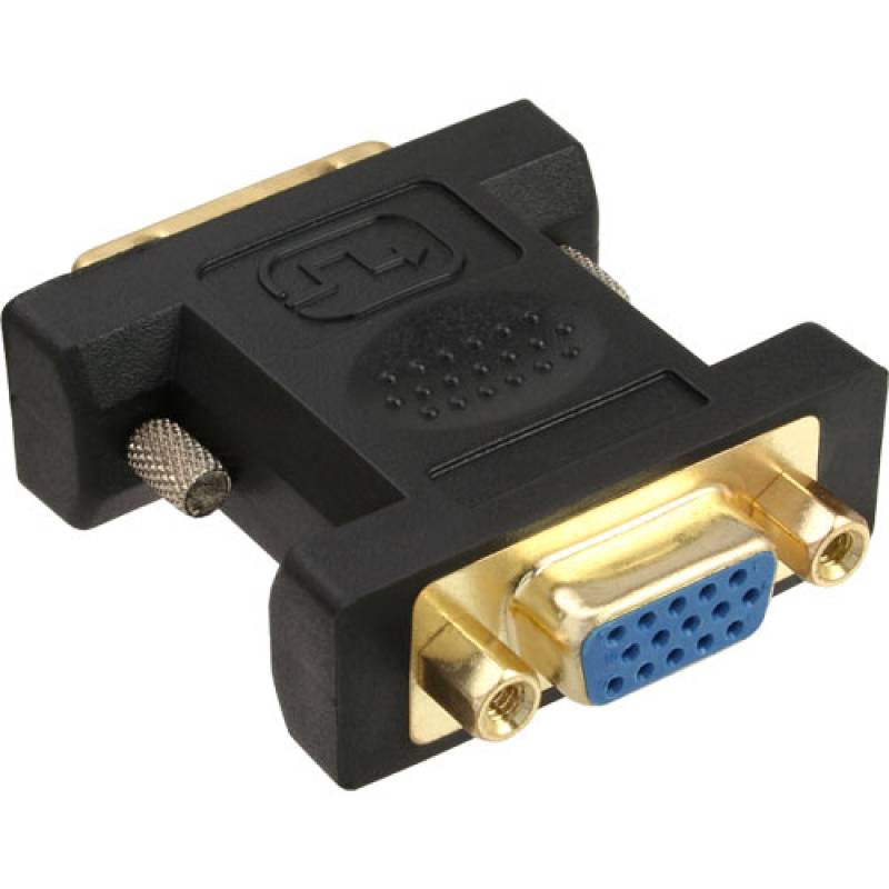 DVI-A Adapter, DVI-A(nalog) 12+5 Stecker auf 15pol HD Buchse (VGA), vergoldete Kontakte - 17780P