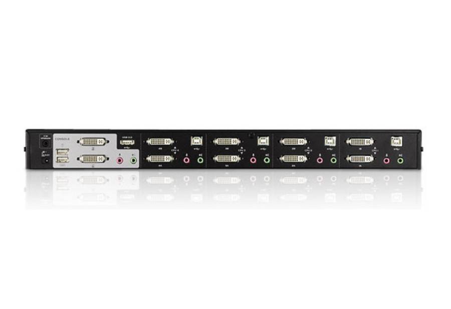Aten CS1644A 4-Port USB 2.0 DL-DVI Dual View KVMP Switch inkl. 1,8m Komplettverkabelung