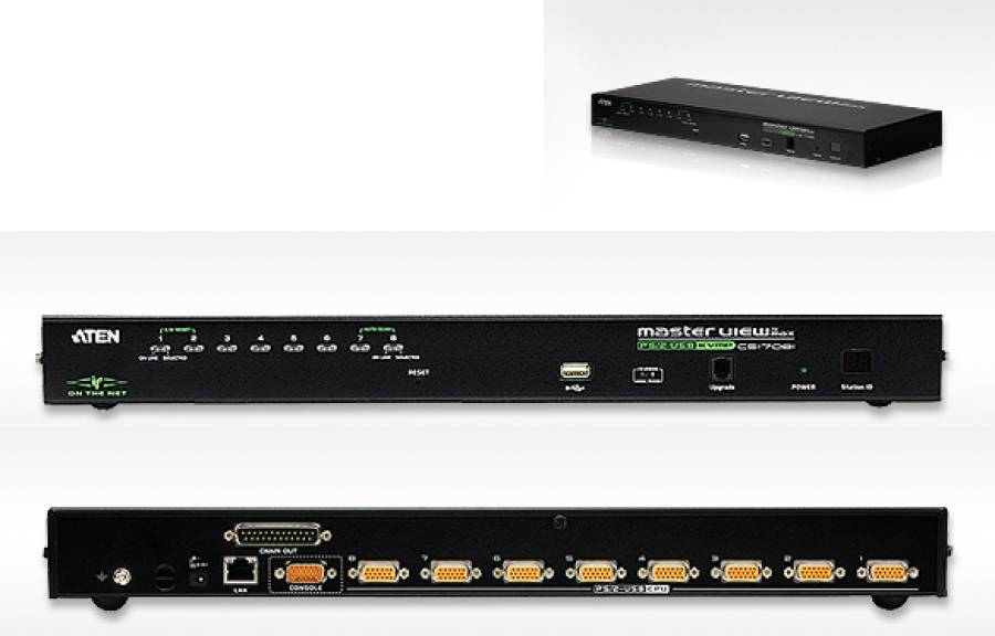 Aten CS1708i 8-Port PS/2-USB KVM on the NET with 1 Local/Remote User Access