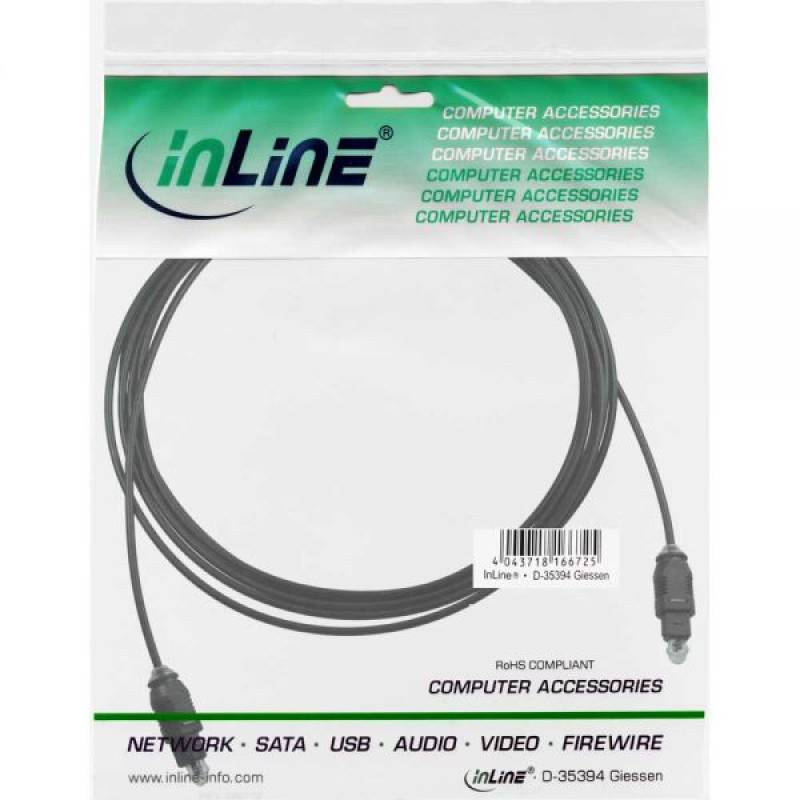 OPTO Audiocable, Toslink male / male 0,5m, InLine® 89926