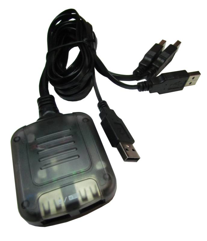 Automatischer Tastatur/Maus-Switch für 4 Rechner je einem eigenen Bildschirm UNICLASS AB-04PRO