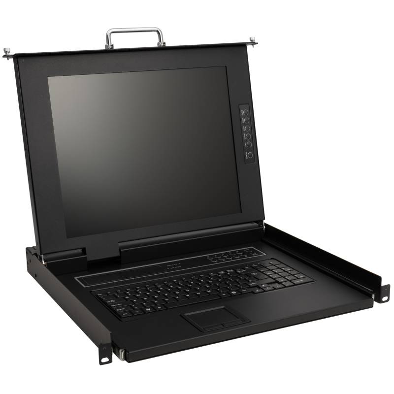 extra short 19" LCD Keyboard-Drawer with 17" LCD HDMI+USB+PS/2 for Racks above 600mm, Haitwin AK-1701-HDMI