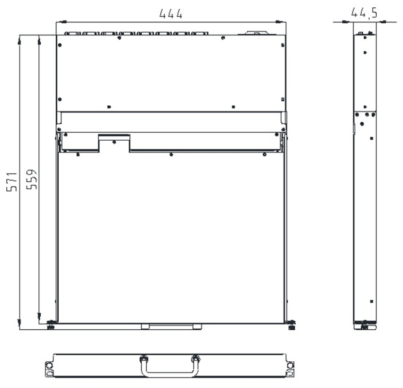 8-Port IP-Remote LCD RJ45-KVM-Konsole mit 17" LCD inkl. 8 x Donglesatz, Haitwin AK-1708-K5-IP