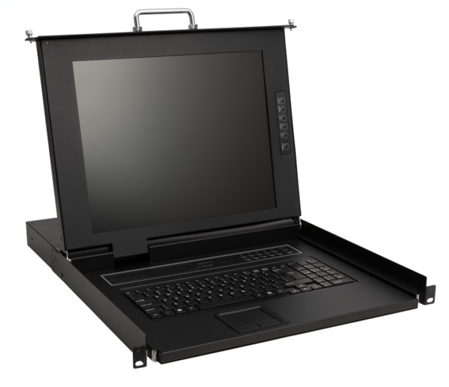 8-Port IP-Remote LCD RJ45-KVM-Konsole mit 17" LCD inkl. 8 x Donglesatz, Haitwin AK-1708-K5-IP