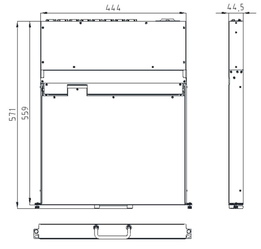 16-Port IP LCD KVM-Konsole with 17" LCD incl. 16 x Cable, Haitwin AK-1716-IP