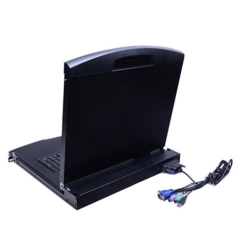 LANBE AS-7100ULS 17" extra short LCD KVM Console, combo support (USB/PS.2)