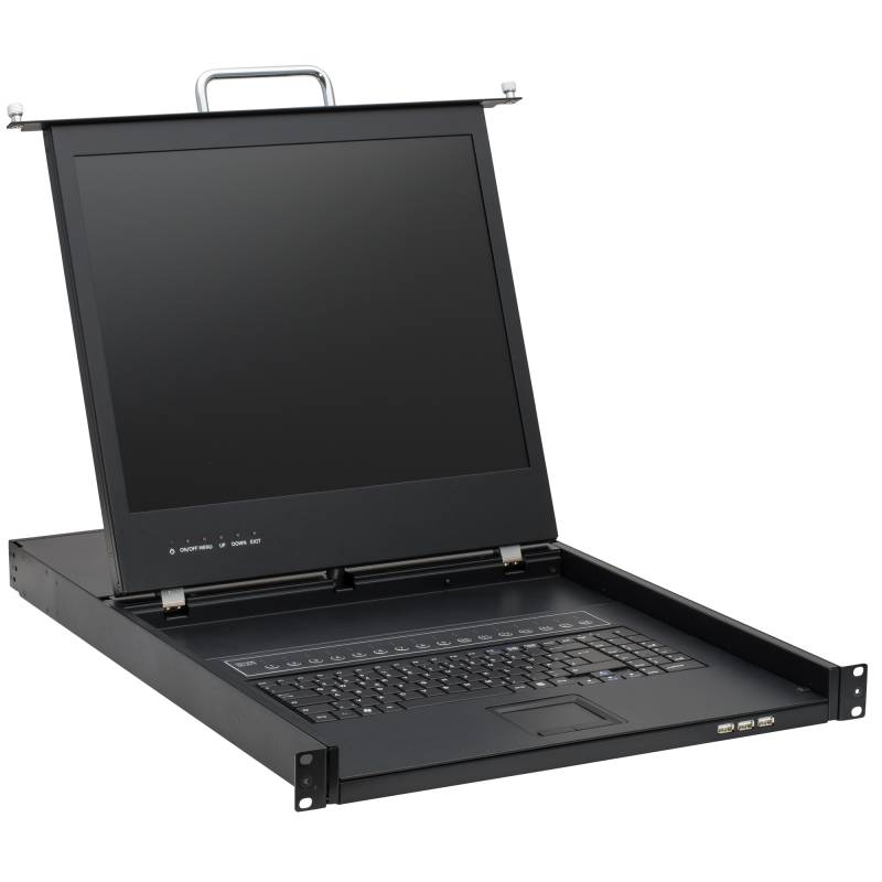 Haitwin-Delphin AW-1901-DVI 1U 19" KVM-Drawer with 19" DVI LED-Backlight LCD and 3x Front-USB 2.0