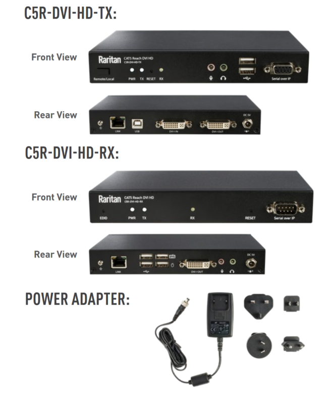Raritan Cat5 Reach DVI Extender Set C5R-DVI-HD