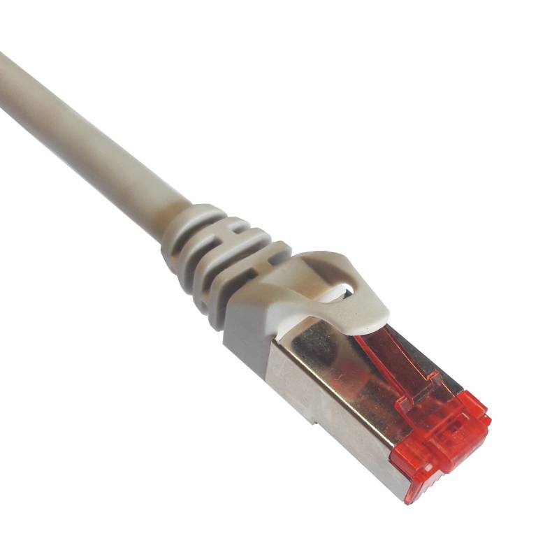 0,25 m Patch Cable Cat.6A, SF/UTP, halogen free, 500MHz, grey