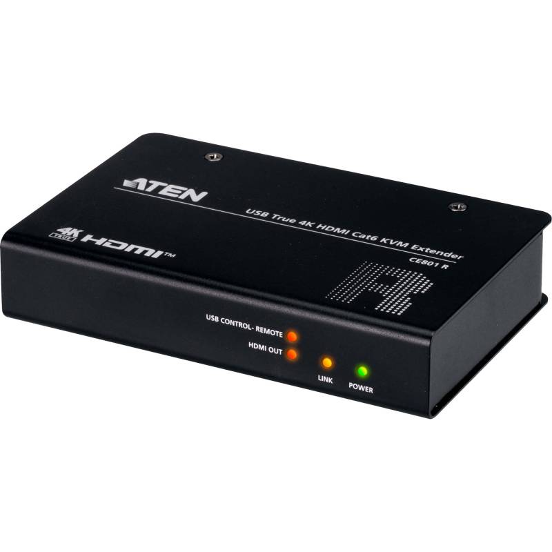 4K60Hz KVM-Extender für HDMI 2.0 +Tastatur/Maus-USB bis 70m über LAN-Kabel, Aten CE801