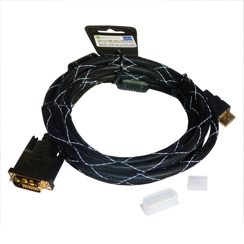 5m DVI-D cable 24+1 to HDMI 19pin m/m, 1080i, tripleshielded - DHD-BKR-0500.BS