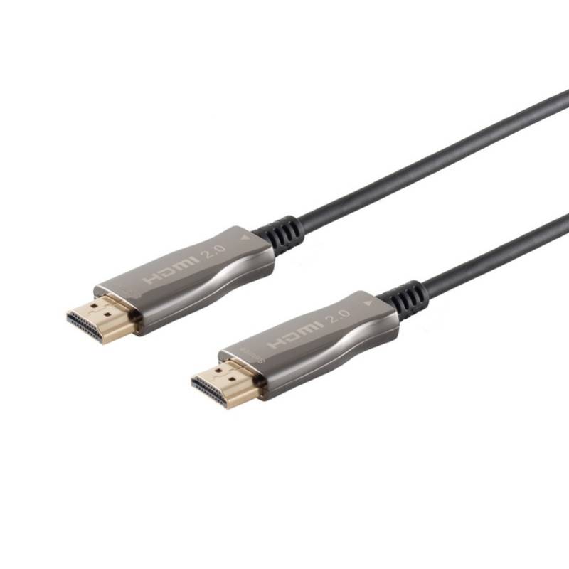 4K 60p active optical HDMI-Cable m/m with Metall Plug, 17,8 Mbps, Brackton H-04-20.0