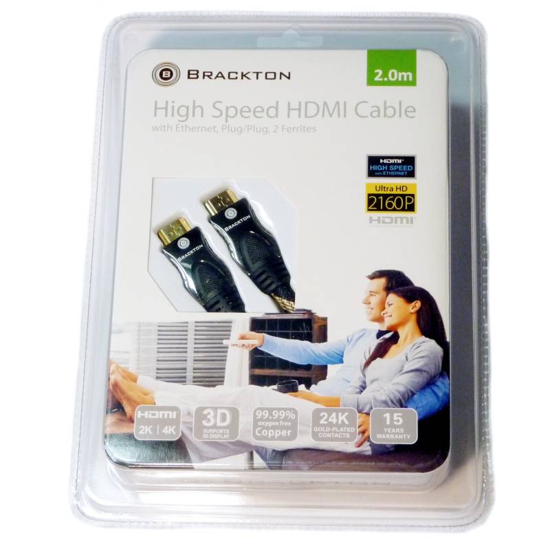 2m High Speed 4K 60 Hz HDMI® Ultra-HD Cable with Ethernet, m/m, 3D, up to 2160p, 99,99% OFC - FKR-020.BG