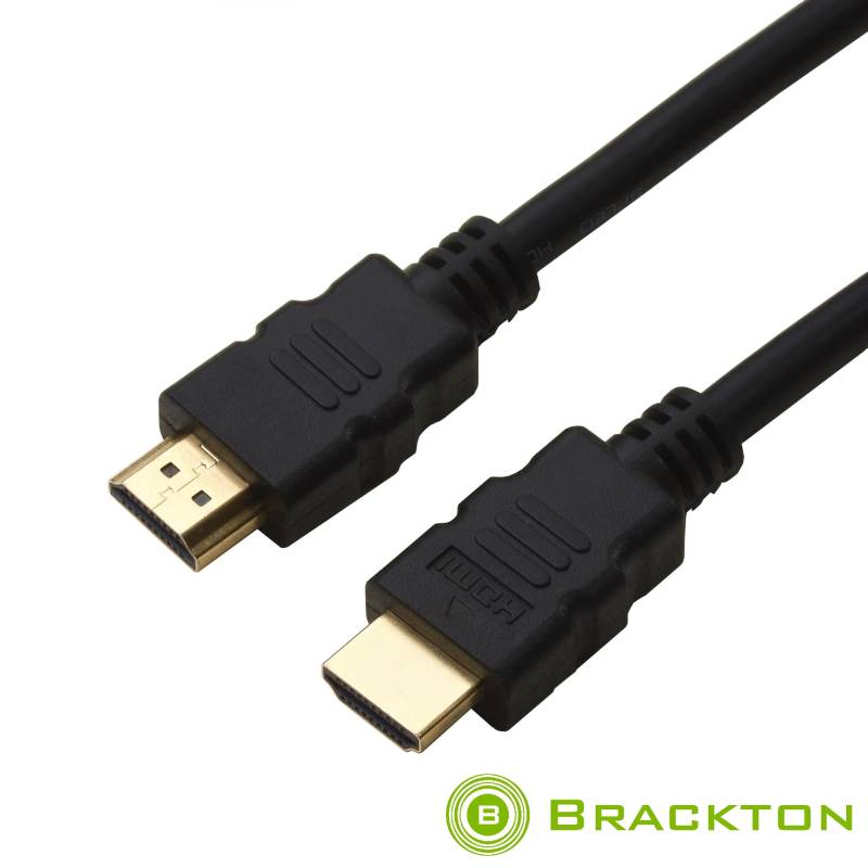 2m 2160p HDMI HighSpeed Cable, Gold plated, black, BRACKTON HDE-SKB-0200.B