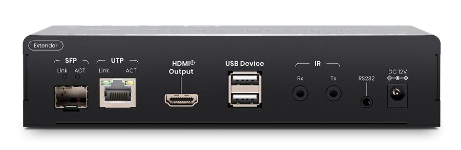 KVM-over-IP Switch-System 4K60Hz Ultra-HD HDMI2.0 USB2.0 Audio RS232 IR -- Receiver up to 100m, SC&T HKM02BR-4K6G