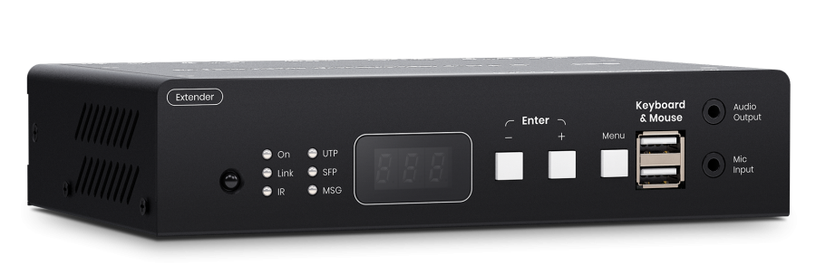 KVM-over-IP Switch-System 4K60Hz Ultra-HD HDMI2.0 USB2.0 Audio RS232 IR -- Receiver up to 100m, SC&T HKM02BR-4K6G
