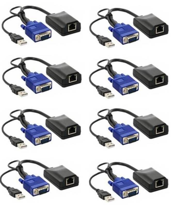 8-Port IP-Remote LCD RJ45-KVM-Konsole mit 17" LCD inkl. 8 x Donglesatz, Haitwin AK-1708-K5-IP