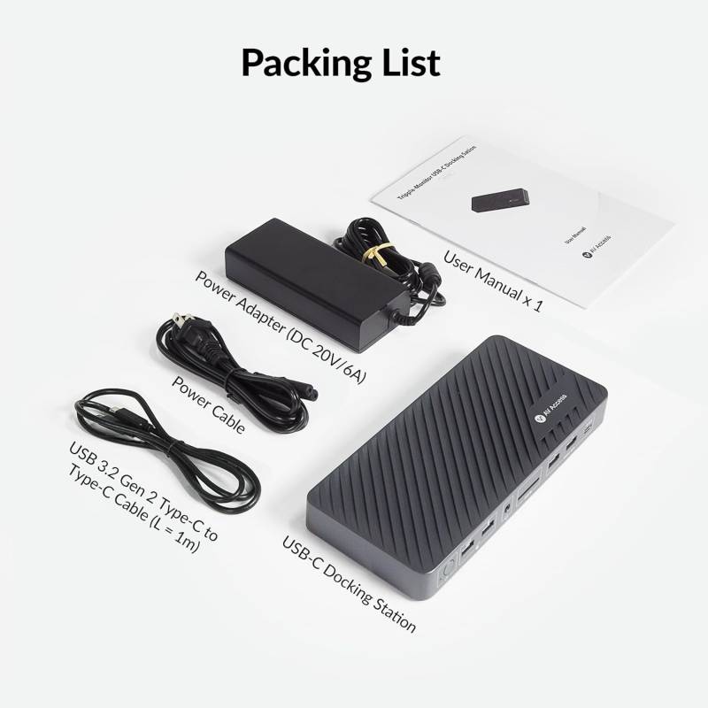 12-in1 USB-C Docking-Station for up to 3x 4K Monitors with integrated 100W PD Notebook Charging