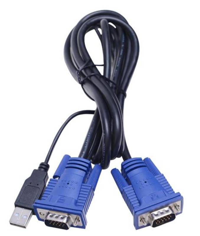 LANBE High-Resolution 18.5" LED-LCD KVM SWITCH in 8-Ports, VGA+USB cable included, AS-9108ULS
