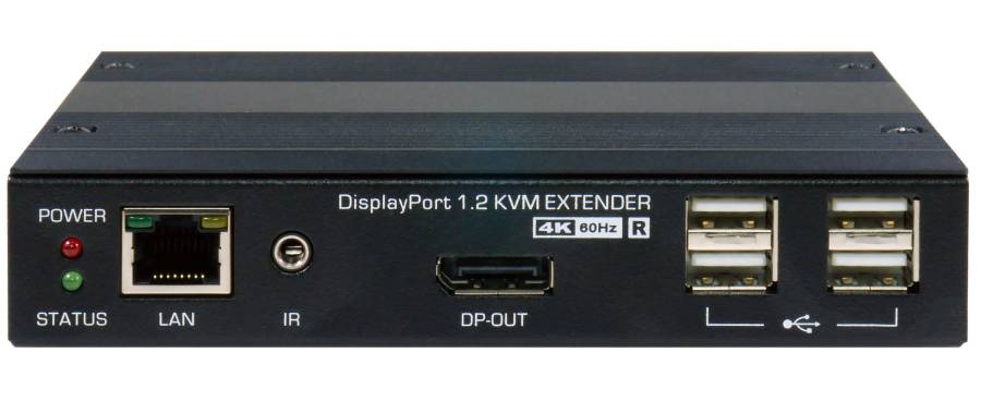 4K@60Hz DisplayPort 1.2 KVM-Extender mit USB 2.0 und lokalem HDMI out, UNICLASS PG-140S