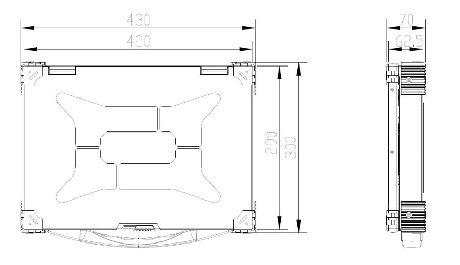 Portable KVM-Konsole mit 1080p LCD 17,3", HDMI+VGA+DVI, Tastatur+Touchpad, ANNSO PLT-1730