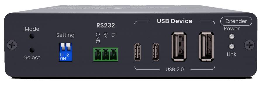 USB-C KVM-Extender auf 1x USB-C DP-alt Mode 4K60Hz, 4x USB2.0 mit 100W USB-PD 3.0, 160m, SC&T UKM01P-4K6G