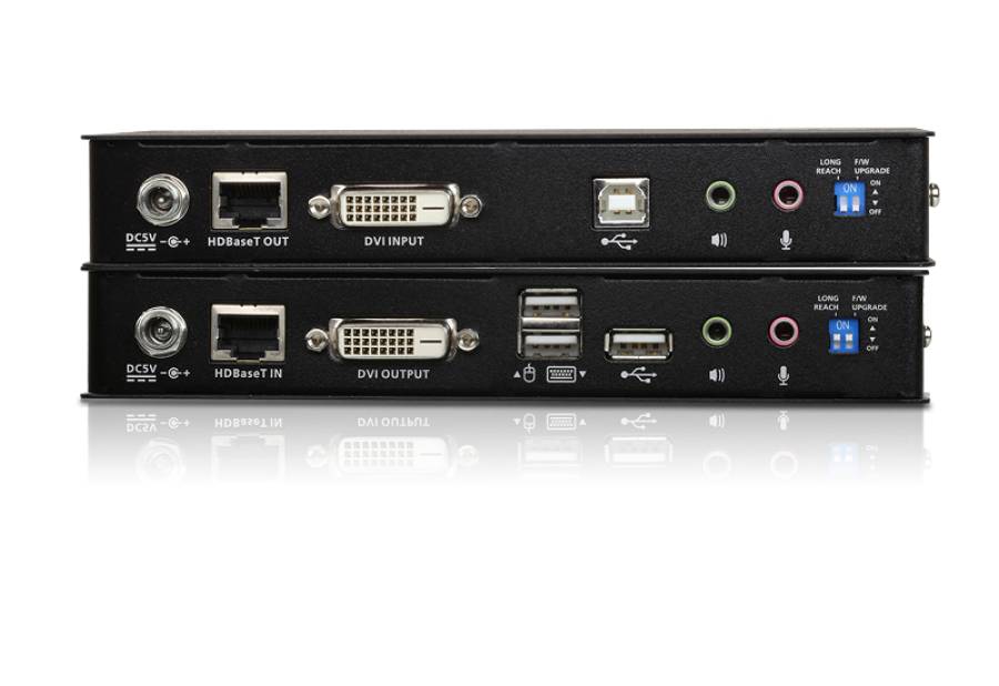 DVI, USB 2.0, Audio, RS232 KVM-Extender-Set (HDBaseT 2.0) bis 100 m (1920 x 1200), Aten CE620