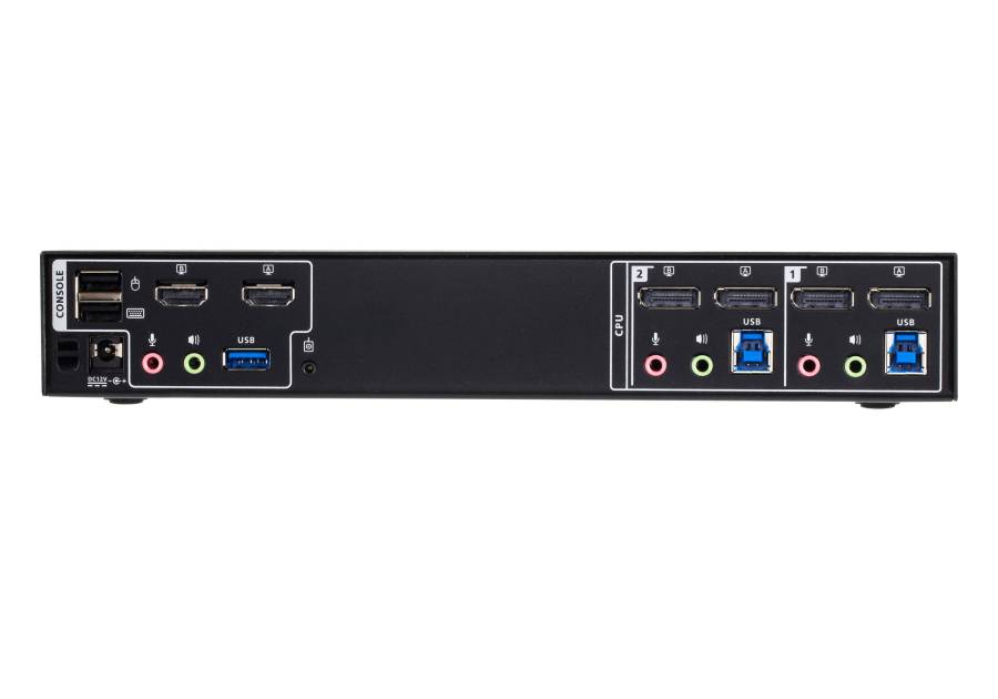 2-Port 4K DisplayPort Dual-Display Mini-Matrix Boundless KVM-Switch, Aten CM1942