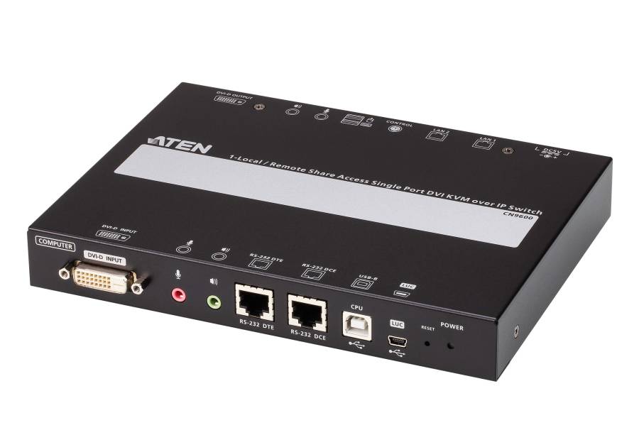 Aten CN9600 DVI + KVM over IP Extender with FPGA Grafikprozessor and Virtual Media Support