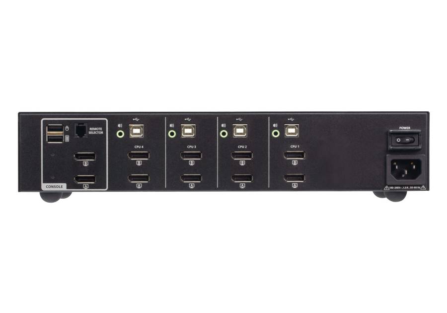 Sicherer 4-Port Dual-Head DisplayPort KVM-Switch (PSD PP v4.0-konform), Aten CS1144DP4