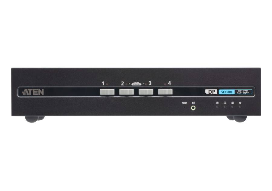 Sicherer 4-Port Dual-Head DisplayPort KVM-Switch (PSD PP v4.0-konform), Aten CS1144DP4