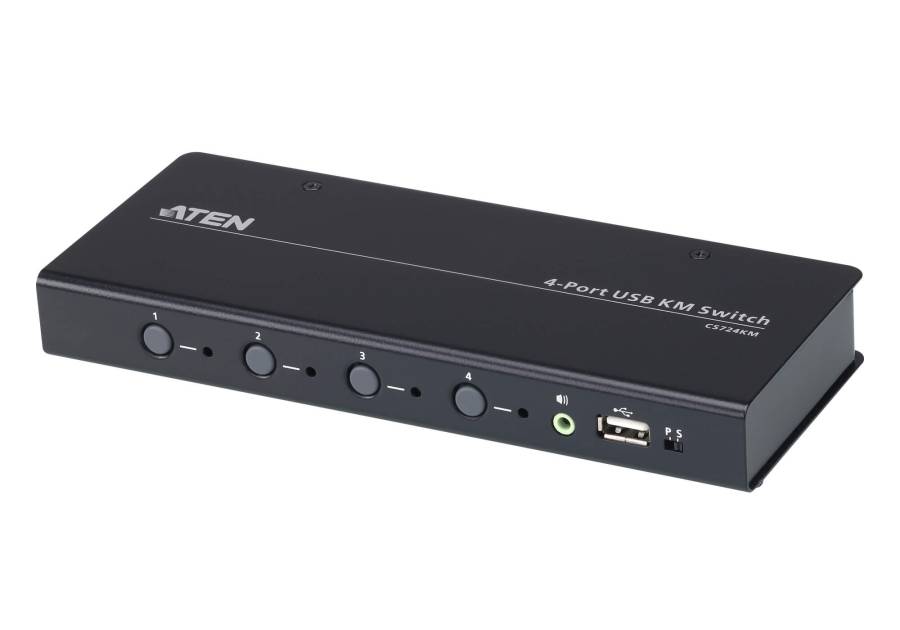 4-Port USB Boundless KM Switch - Aten CS724KM