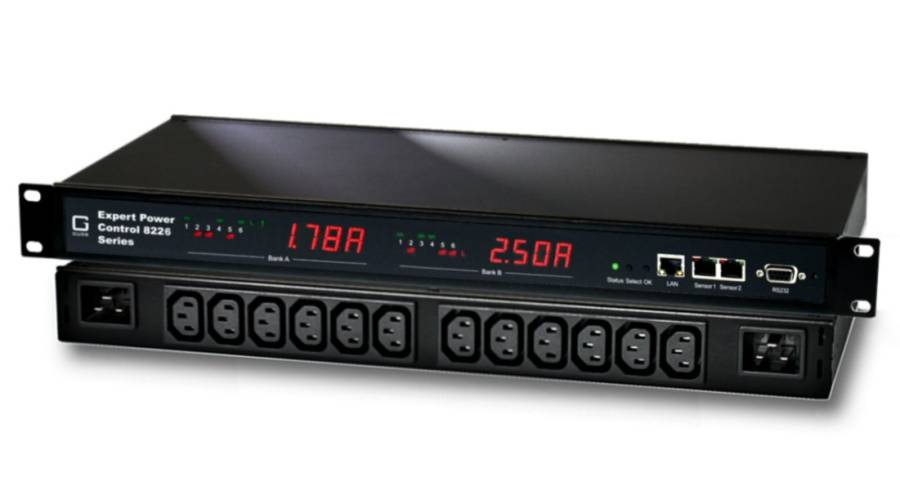 GUDE Expert Power Control 8226-1 12-fold switched PDU with integrated current metering and monitoring per load outlet