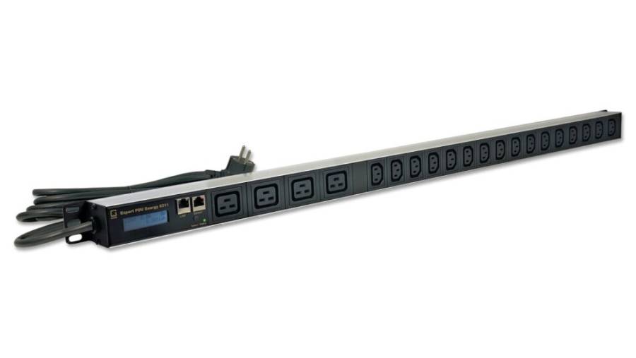 4x IEC C19 + 16x IEC C13 metered PDU with integrated residual current metering and monitoring, GUDE Expert PDU Energy 8311-16