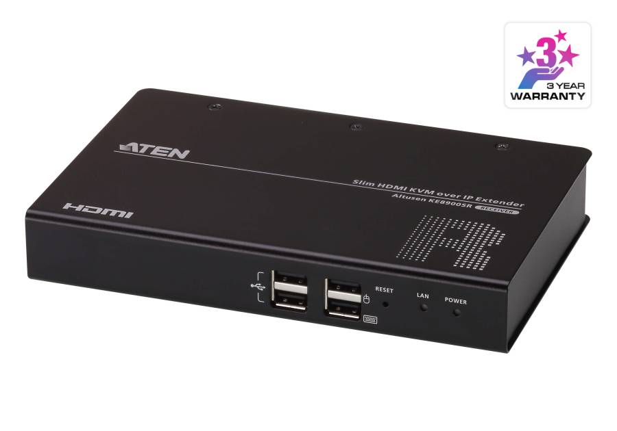 Slim HDMI Single Display KVM over IP Receiver, Aten KE8900SR