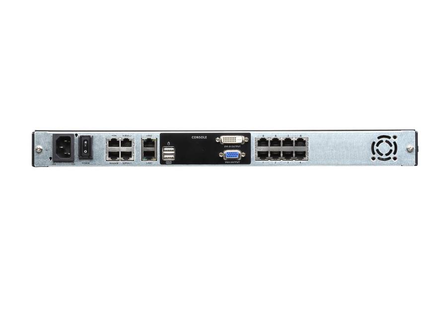 Aten KL1108VN 8-Port Cat 5 Dual Rail 19" LCD KVM over IP Switch 1 local / 1 remote user access