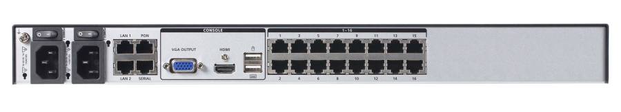 3-User 16-Port Dual-IP KVM-Switch mit 2x IP und 1x lokaler User bis 1920x1200, Aten KN2116VB