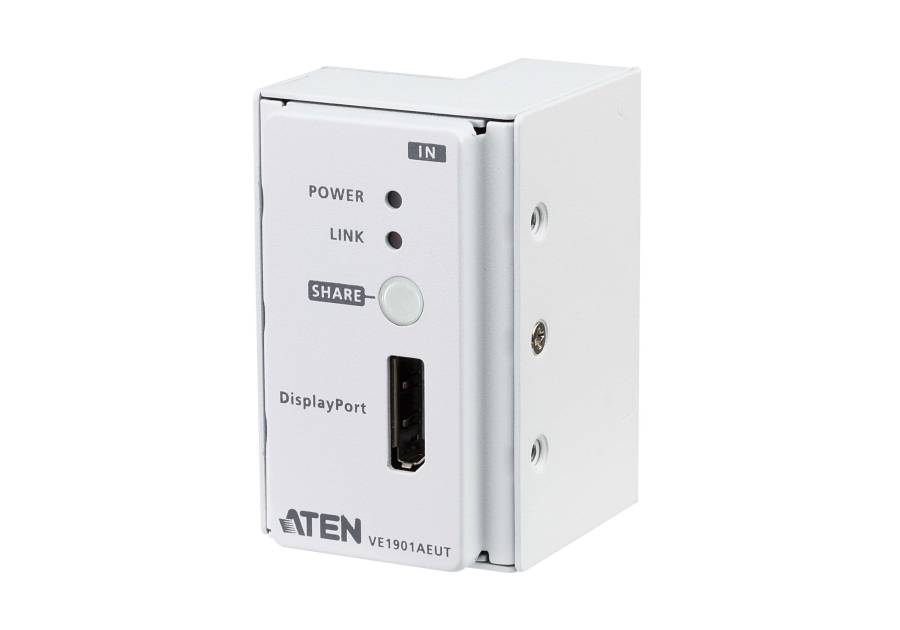 DisplayPort HDBaseT-Lite Transmitter with EU Wall Plate / PoH, Aten VE1901AEUT