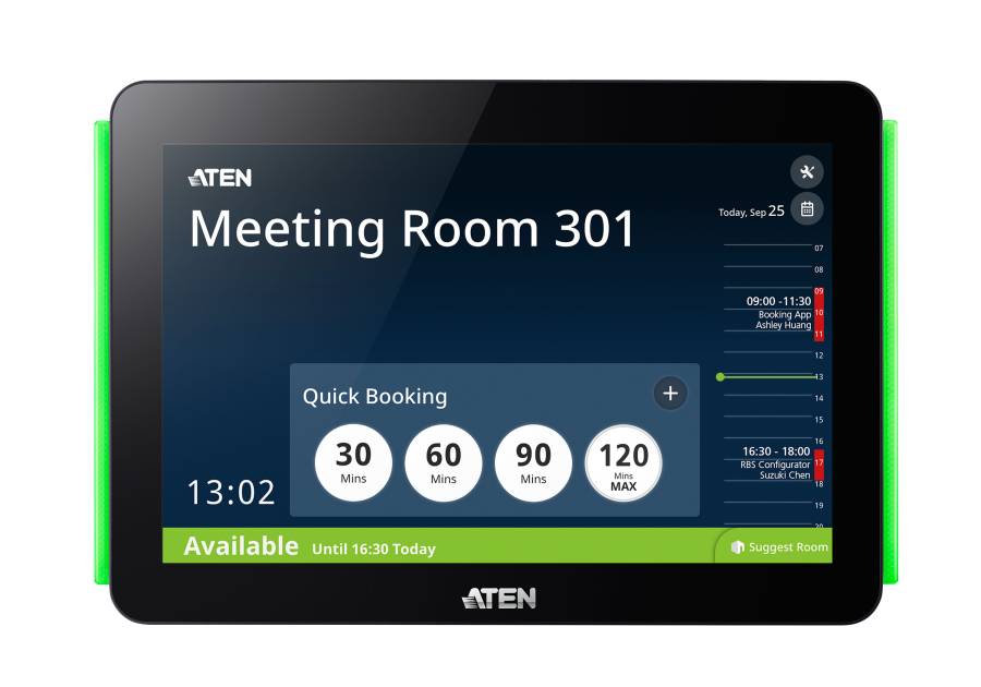Raumbuchungssystem – 10.1" RBS Panel, Aten VK430
